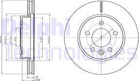 Delphi BG4343C — Tarcza hamulcowa