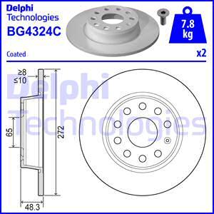Delphi BG4324C - Tarcza hamulcowa