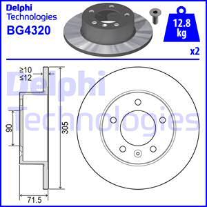 Delphi BG4320 — Tarcza hamulcowa