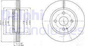 Delphi BG4254C — Tarcza hamulcowa