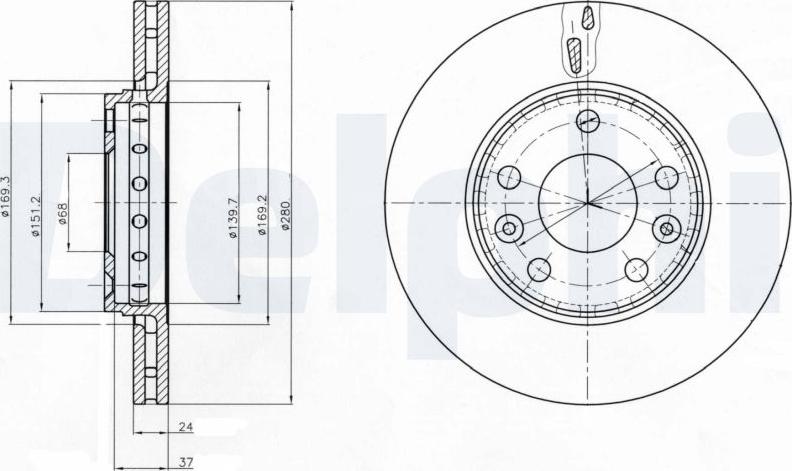 Delphi BG4265C — Tarcza hamulcowa