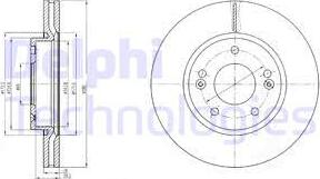 Delphi BG4281C — Tarcza hamulcowa