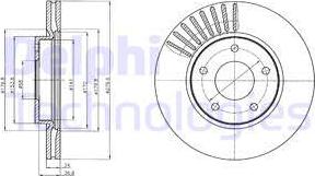 Delphi BG4282C — Tarcza hamulcowa