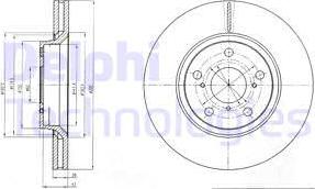 Delphi BG4236C - Tarcza hamulcowa