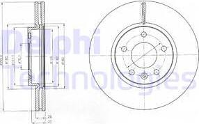 Delphi BG4278-C - Tarcza hamulcowa