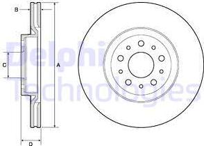 Delphi BG4797C — Tarcza hamulcowa
