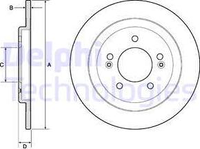 Delphi BG4749C — Tarcza hamulcowa