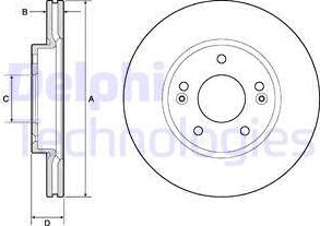 Delphi BG4745C — Tarcza hamulcowa