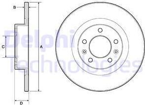 Delphi BG4748C — Tarcza hamulcowa