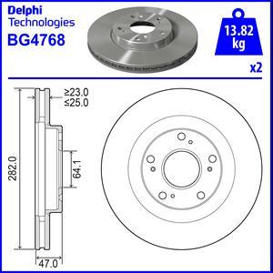 Delphi BG4768 — Tarcza hamulcowa