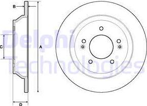 Delphi BG4708C — Tarcza hamulcowa