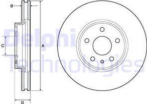 Delphi BG4702C — Tarcza hamulcowa