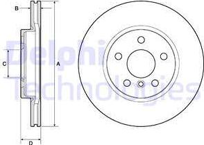Delphi BG4777C — Tarcza hamulcowa