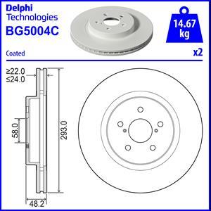 Delphi BG5004C — Tarcza hamulcowa