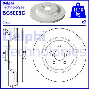 Delphi BG5005C — Tarcza hamulcowa