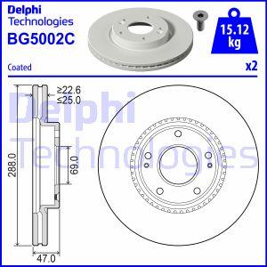 Delphi BG5002C — Tarcza hamulcowa
