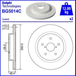 Delphi BG5014C — Tarcza hamulcowa