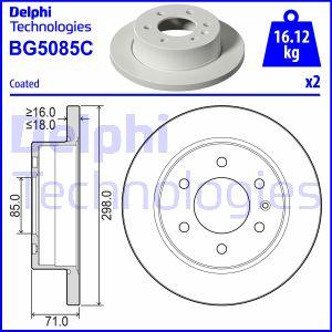 Delphi BG5085C — Tarcza hamulcowa