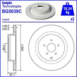 Delphi BG5039C — Tarcza hamulcowa