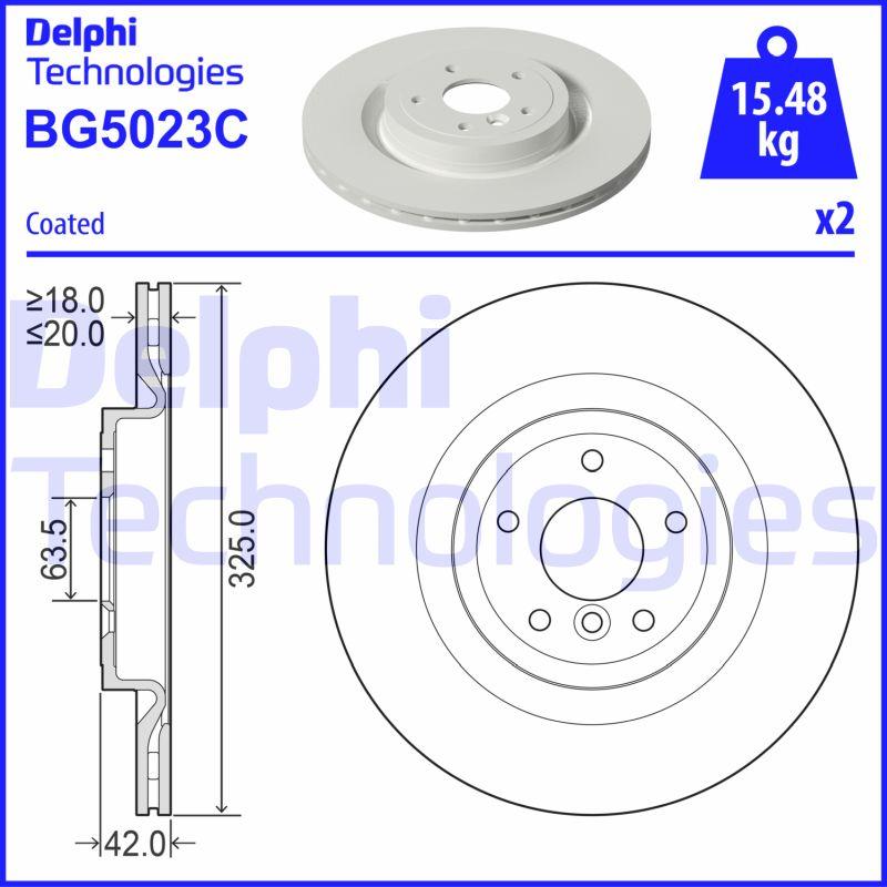 Delphi BG5023C — Tarcza hamulcowa