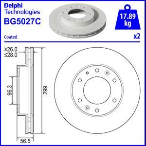 Delphi BG5027C — Tarcza hamulcowa