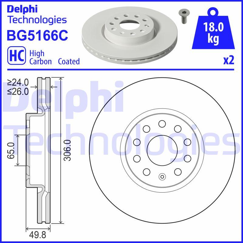 Delphi BG5166C — Tarcza hamulcowa