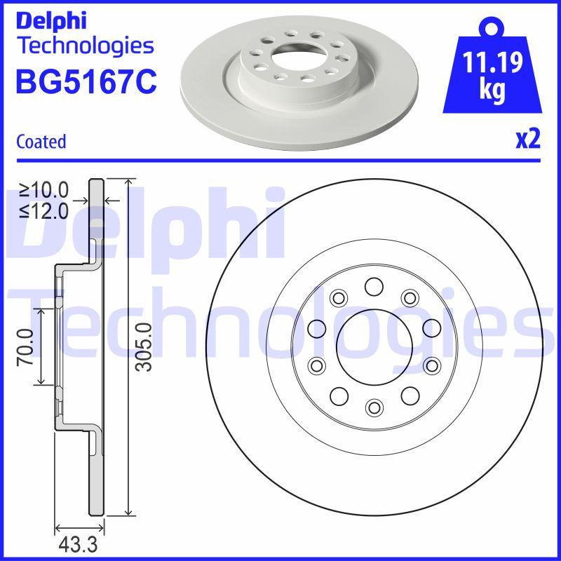 Delphi BG5167C — Tarcza hamulcowa