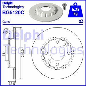 Delphi BG5120C — Tarcza hamulcowa