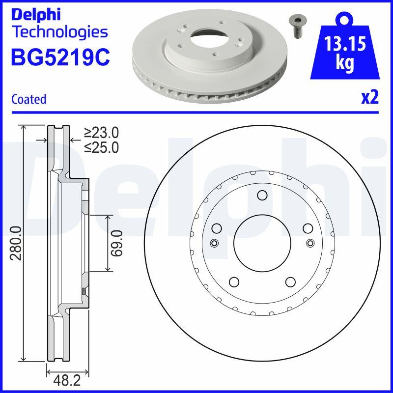 Delphi BG5219C — Tarcza hamulcowa