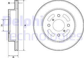 Delphi BG3941 — Tarcza hamulcowa