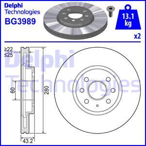 Delphi BG3989 — Tarcza hamulcowa