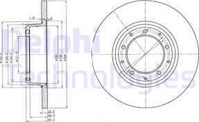 Delphi BG3982C — Tarcza hamulcowa