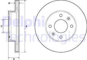 Delphi BG3935C — Tarcza hamulcowa