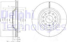 Delphi BG3975 — Tarcza hamulcowa