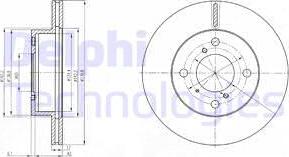 Delphi BG3499 — Tarcza hamulcowa