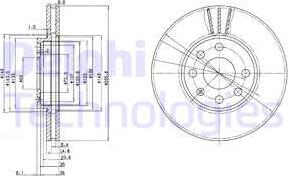 Delphi BG3404C - Tarcza hamulcowa