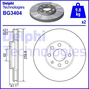 Delphi BG3404 - Tarcza hamulcowa