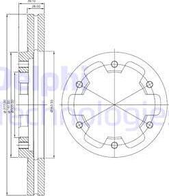 Delphi BG3422 — Tarcza hamulcowa