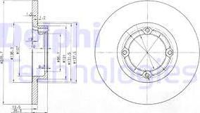 Delphi BG3551 — Tarcza hamulcowa