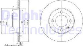 Delphi BG3505 — Tarcza hamulcowa