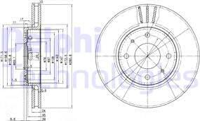 Delphi BG3501C — Tarcza hamulcowa