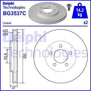 Delphi BG3537C — Tarcza hamulcowa