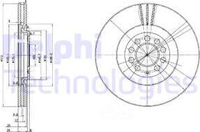 Delphi BG3528C - Tarcza hamulcowa