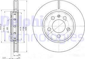Delphi BG3611 — Tarcza hamulcowa
