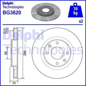 Delphi BG3620 - Tarcza hamulcowa