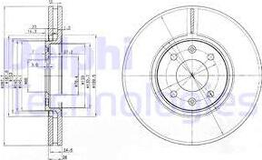 Delphi BG3675 — Tarcza hamulcowa