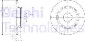 Delphi BG3673 — Tarcza hamulcowa