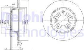 Delphi BG3672 - Tarcza hamulcowa