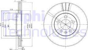 Delphi BG3036-C - Tarcza hamulcowa