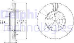 Delphi BG3199 - Tarcza hamulcowa